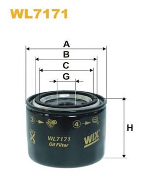 WIX FILTERS wl7171 -  Фильтр масляный двигателя